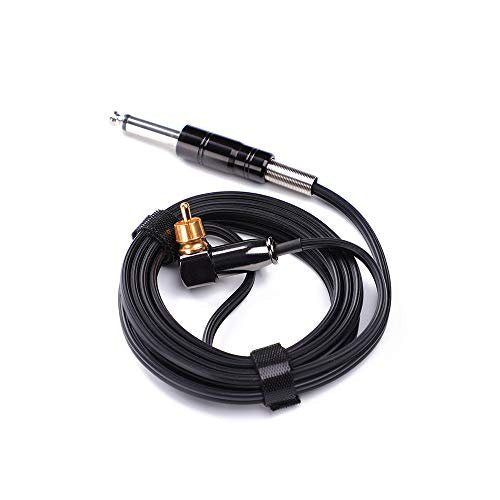 HAWINK Rotary Tattoo Machine Pen Spare Power Cord RCA Connector (Black) - Replacement Cable for Tattoo Machines - görsel 2