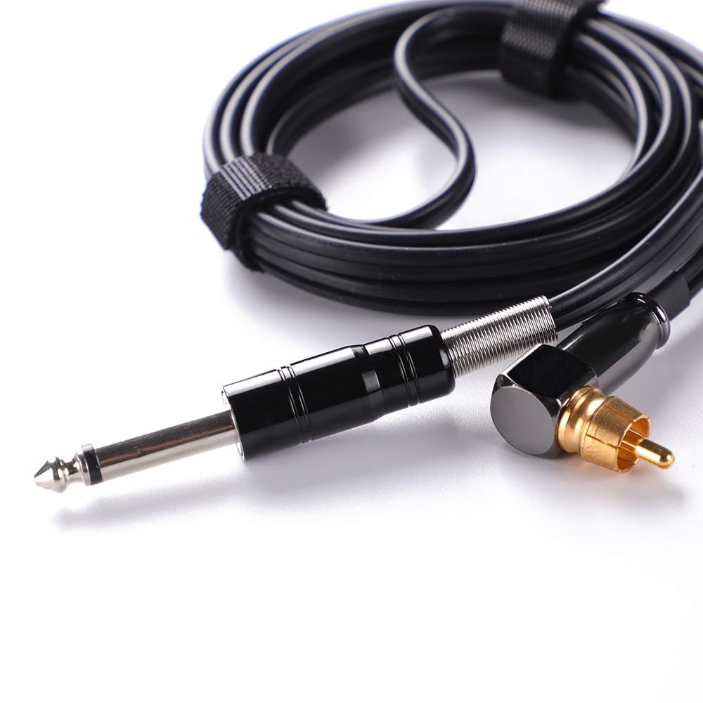 HAWINK Rotary Tattoo Machine Pen Spare Power Cord RCA Connector (Black) - Replacement Cable for Tattoo Machines - görsel 3