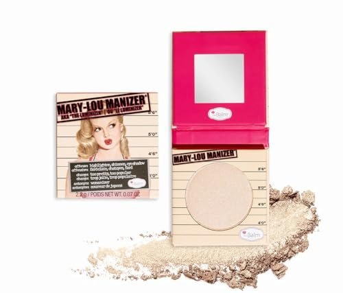 theBalm Mary-Lou Manizer Honey-Hued Luminizer - Travel Size Highlighter, Subtle Glow, 0.1 oz - görsel 2