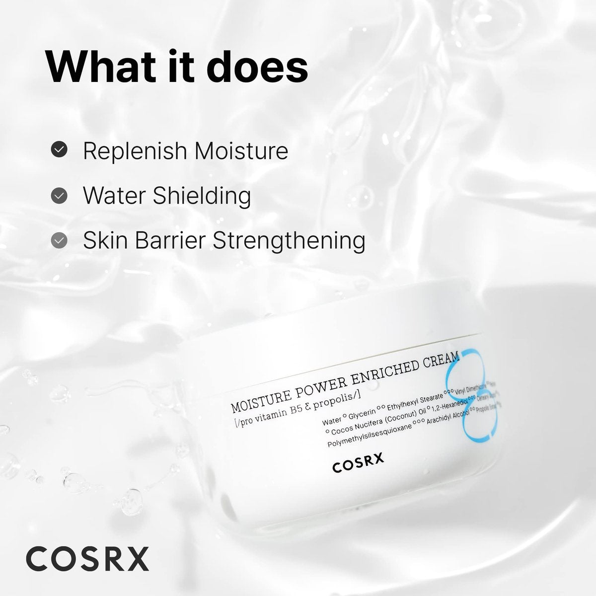 COSRX Hyaluronic Acid Moisturizer with Pro Vitamin B5 – Long-Lasting Hydration for Dry & Sensitive Skin, 1.69 fl oz Avelisse