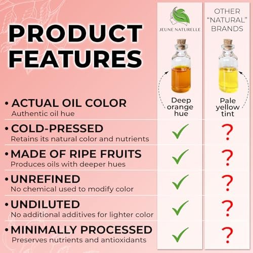 Jeune Naturelle Organic Rosehip Seed Oil - Pure, Virgin, Cold Pressed for Skin Repair, 2 oz - görsel 6