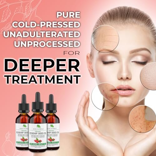 Jeune Naturelle Organic Rosehip Seed Oil - Pure, Virgin, Cold Pressed for Skin Repair, 2 oz - görsel 4