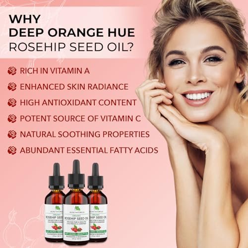 Jeune Naturelle Organic Rosehip Seed Oil - Pure, Virgin, Cold Pressed for Skin Repair, 2 oz - görsel 8