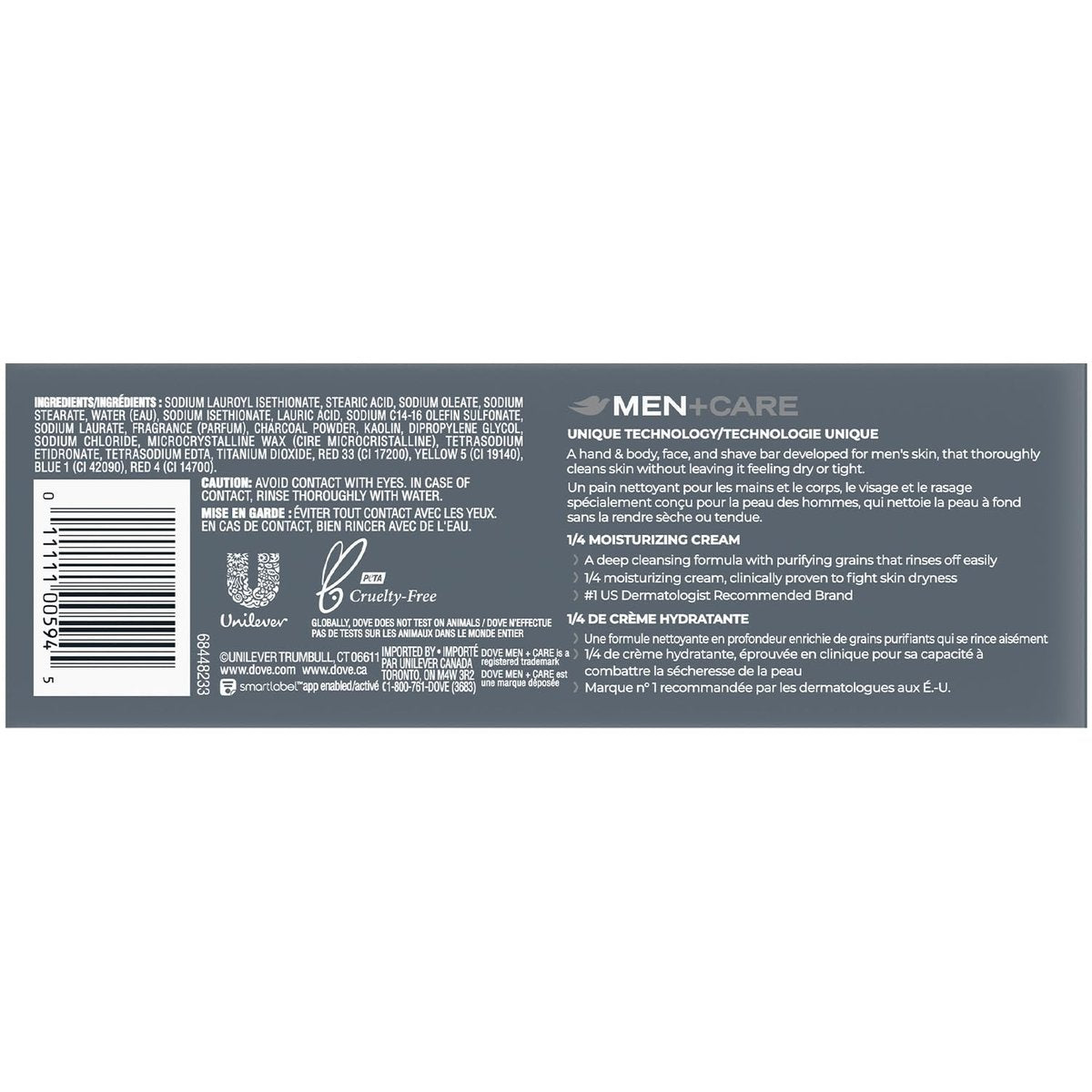 Dove Men+Care Body + Face Bar 2-Pack (12 Bars) – Exfoliating 3-in-1 Charcoal Soap with Clay for Skin Care, Hands & Shaving, 3.75 Oz Each Avelisse