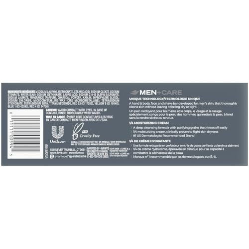 Dove Men+Care Body + Face Bar 2-Pack (12 Bars) – Exfoliating 3-in-1 Charcoal Soap with Clay for Skin Care, Hands & Shaving, 3.75 Oz Each Avelisse