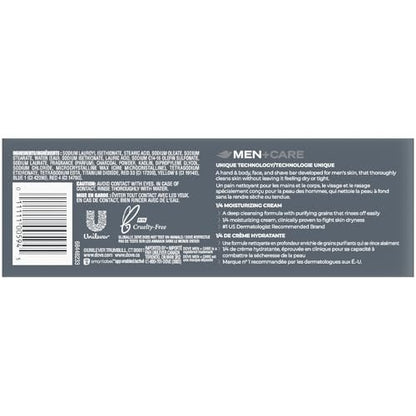 Dove Men+Care Body + Face Bar 2-Pack (12 Bars) – Exfoliating 3-in-1 Charcoal Soap with Clay for Skin Care, Hands & Shaving, 3.75 Oz Each Avelisse