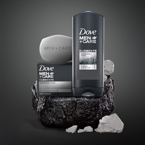 Dove Men+Care Body + Face Bar 2-Pack (12 Bars) – Exfoliating 3-in-1 Charcoal Soap with Clay for Skin Care, Hands & Shaving, 3.75 Oz Each Avelisse
