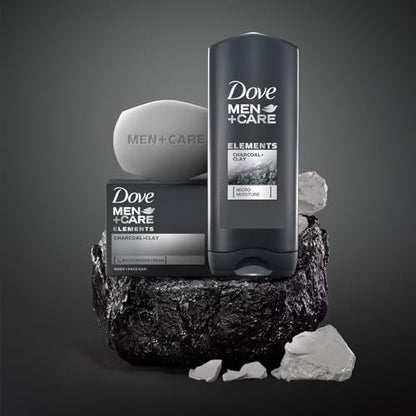Dove Men+Care Body + Face Bar 2-Pack (12 Bars) – Exfoliating 3-in-1 Charcoal Soap with Clay for Skin Care, Hands & Shaving, 3.75 Oz Each Avelisse