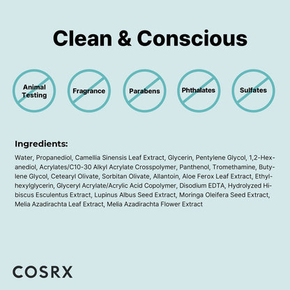 COSRX Hydrium Green Tea Aqua Soothing Gel Cream - Lightweight Daily Moisturizer, 1.69 fl.oz / 50ml Avelisse