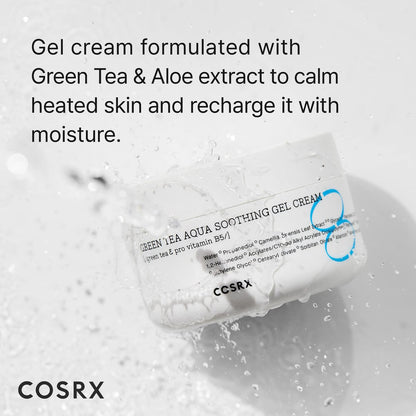 COSRX Hydrium Green Tea Aqua Soothing Gel Cream - Lightweight Daily Moisturizer, 1.69 fl.oz / 50ml Avelisse
