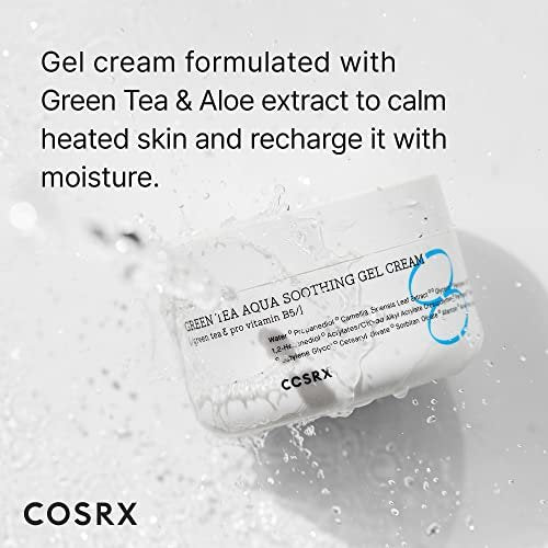 COSRX Hydrium Green Tea Aqua Soothing Gel Cream - Lightweight Daily Moisturizer, 1.69 fl.oz / 50ml Avelisse