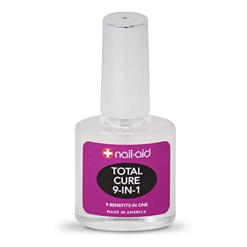 Nail-Aid Total Cure 9 in 1 Nail Treatment - Strengthen, Smooth & Brighten Brittle Nails - Clear, 0.55 Fl Oz - görsel 4
