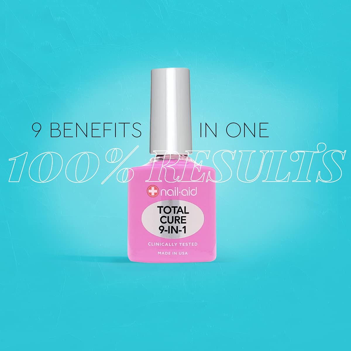 Nail-Aid Total Cure 9 in 1 Nail Treatment - Strengthen, Smooth & Brighten Brittle Nails - Clear, 0.55 Fl Oz - görsel 5