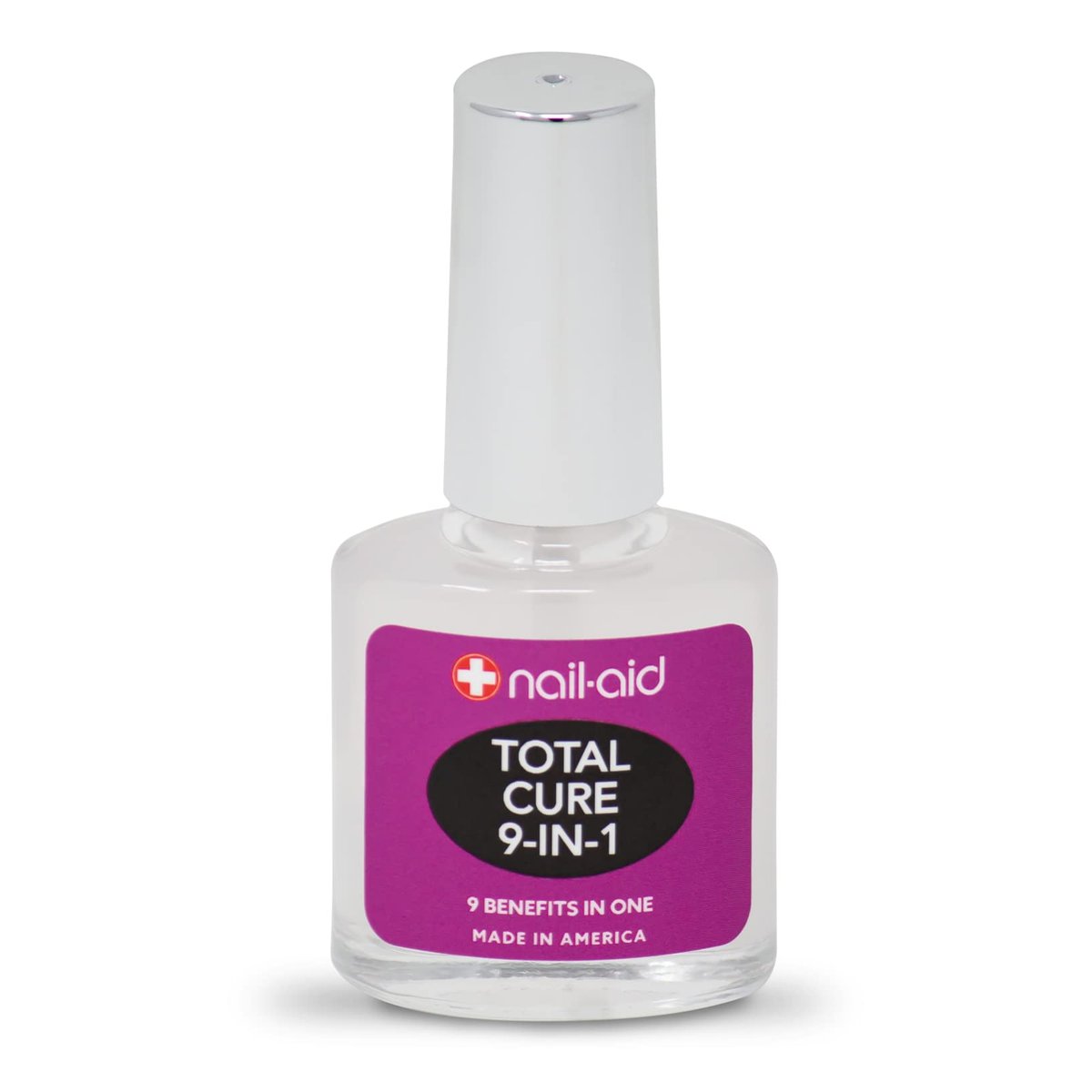Nail-Aid Total Cure 9 in 1 Nail Treatment - Strengthen, Smooth & Brighten Brittle Nails - Clear, 0.55 Fl Oz - görsel 3