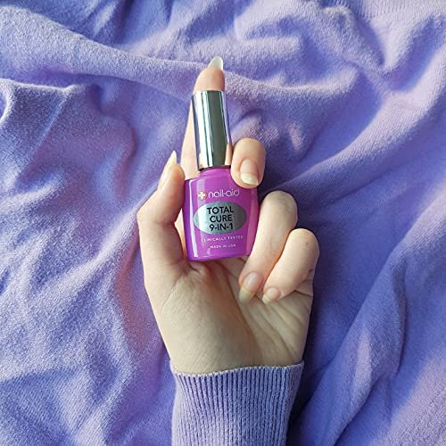 Nail-Aid Total Cure 9 in 1 Nail Treatment - Strengthen, Smooth & Brighten Brittle Nails - Clear, 0.55 Fl Oz - görsel 8