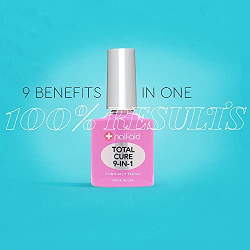 Nail-Aid Total Cure 9 in 1 Nail Treatment - Strengthen, Smooth & Brighten Brittle Nails - Clear, 0.55 Fl Oz - görsel 6