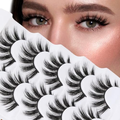 Veleasha 5D Faux Mink Lashes – Luxurious Handmade False Eyelashes, Lightweight Fluffy 5-Pair Pack (Dubai Style) Avelisse