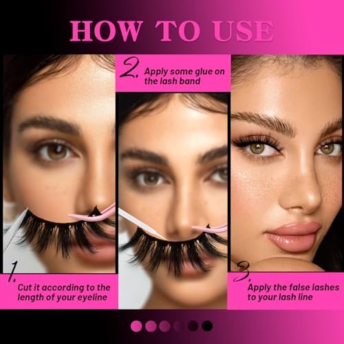 Veleasha 5D Faux Mink Lashes – Luxurious Handmade False Eyelashes, Lightweight Fluffy 5-Pair Pack (Dubai Style) Avelisse