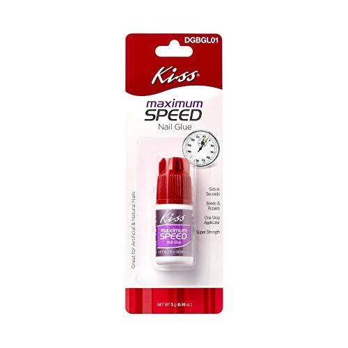KISS Maximum Speed Nail Glue - Clear Cyanoacrylate Formula for Natural & Artificial Nails - görsel 1