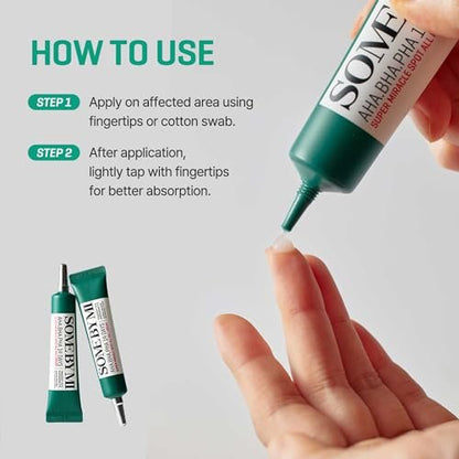 SOME BY MI AHA BHA PHA 14 Days Super Miracle Spot All Kill Cream - 1.01 oz, 30 ml - Hyaluronic Acid & Centella Face Moisturizer for Troubled Skin Care - Hydrating & Soothing Formula - Korean Skin Care Avelisse