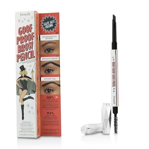 Benefit Goof Proof Brow Pencil - Warm Medium Brown #3.75 - Easy Fill, Blend & Define Eyebrow Makeup Avelisse