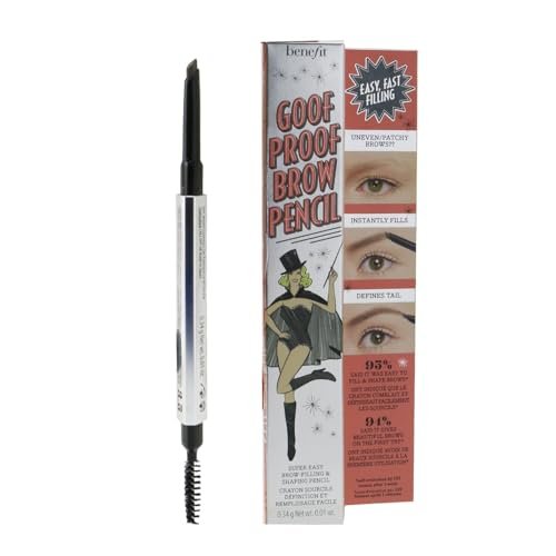 Benefit Goof Proof Brow Pencil - Warm Medium Brown #3.75 - Easy Fill, Blend & Define Eyebrow Makeup Avelisse