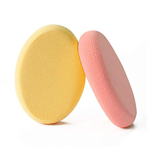 Oval Puff 2-Pack Makeup Sponges - Skin Tone & Pink Foundation Blender for Flawless Application - görsel 2