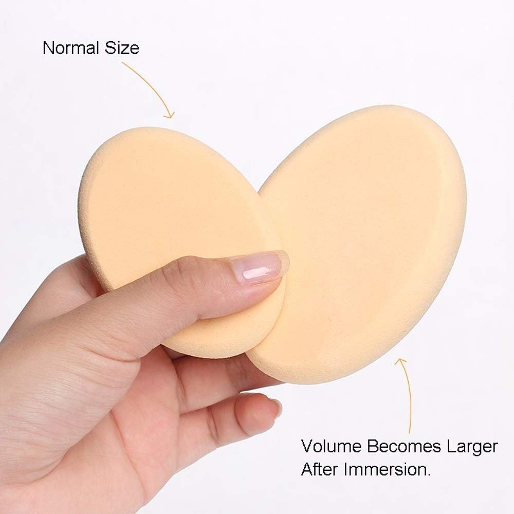 Oval Puff 2-Pack Makeup Sponges - Skin Tone & Pink Foundation Blender for Flawless Application - görsel 5