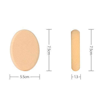 Oval Puff 2-Pack Makeup Sponges - Skin Tone & Pink Foundation Blender for Flawless Application