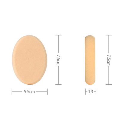 Oval Puff 2-Pack Makeup Sponges - Skin Tone & Pink Foundation Blender for Flawless Application