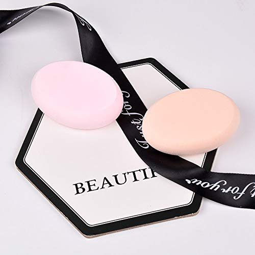 Oval Puff 2-Pack Makeup Sponges - Skin Tone & Pink Foundation Blender for Flawless Application - görsel 12