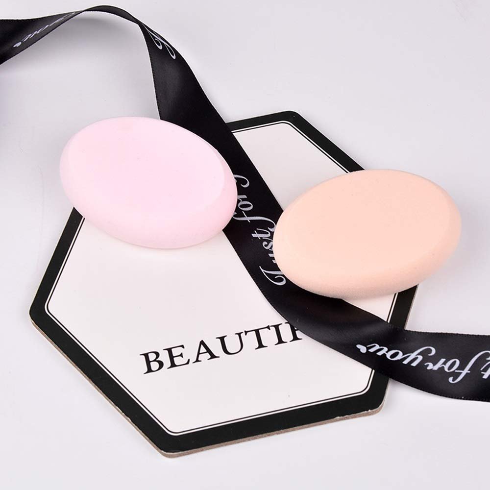 Oval Puff 2-Pack Makeup Sponges - Skin Tone & Pink Foundation Blender for Flawless Application - görsel 11