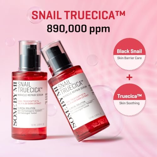 SOME BY MI Snail Trucica Miracle Repair Serum - Snail Mucin Face Serum for Sensitive Skin, Daily Repair for Post Acne Marks & Skin Barrier, 1.69 oz (50 ml) - Korean Skincare Avelisse