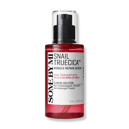 SOME BY MI Snail Trucica Miracle Repair Serum - Snail Mucin Face Serum for Sensitive Skin, Daily Repair for Post Acne Marks & Skin Barrier, 1.69 oz (50 ml) - Korean Skincare Avelisse