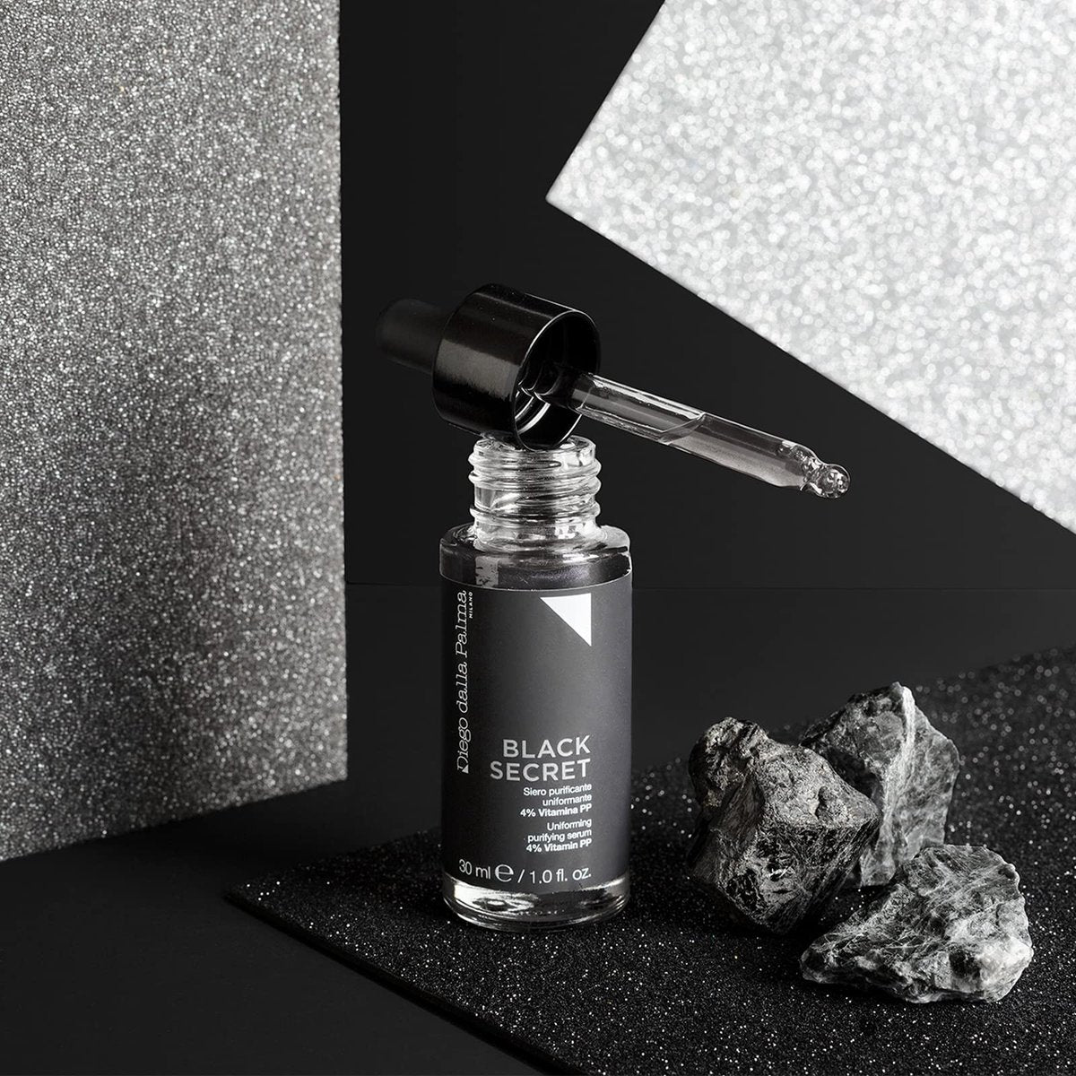 Diego dalla Palma Black Secret Uniform Purifying Skin Serum - Anti-Aging Treatment for Fine Lines and Wrinkles, Refines Skin Texture, 1 oz - görsel 3