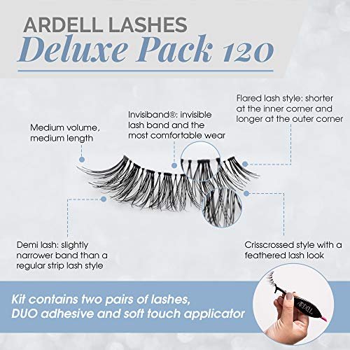 Ardell False Eyelashes Deluxe Pack: 4 Natural Look Strip Lashes with Duo Lash Adhesive & Applicator - Black, Lightweight - görsel 6