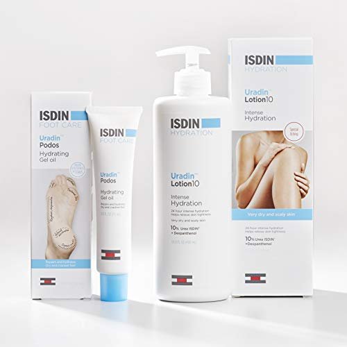 ISDIN Uradin Podos Gel Oil Foot Cream - 10% Urea for Dry, Cracked Feet - Fast Absorbing & Dermatologically Tested - 2.5 Fl Oz Avelisse