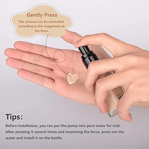 2-Pack Replacement Press Cover Air Pump for Maybelline Fit Me Matte + Poreless Liquid Foundation - Black - görsel 10
