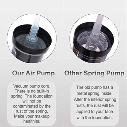 2-Pack Replacement Press Cover Air Pump for Maybelline Fit Me Matte + Poreless Liquid Foundation - Black