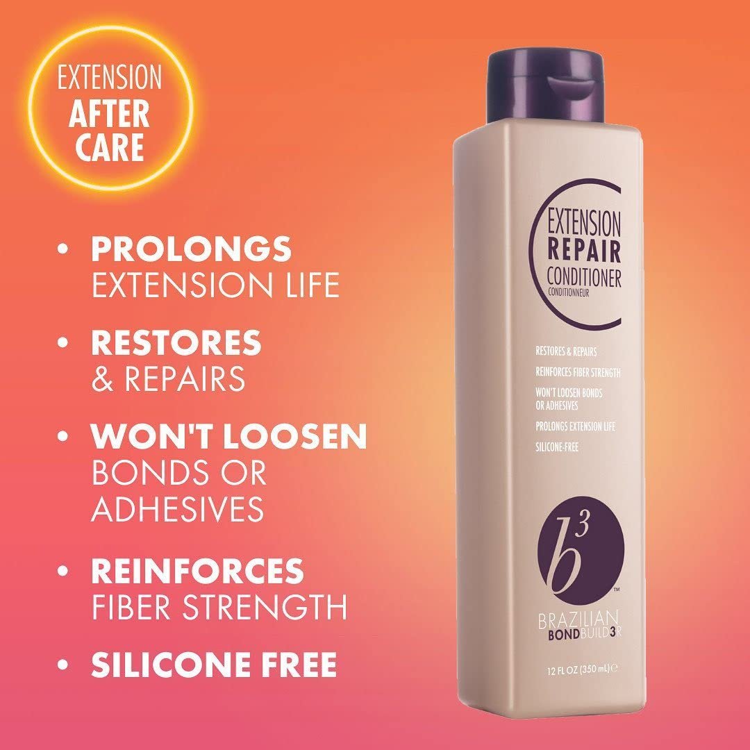 B3 Brazilian Bondbuilder Extension Shampoo, Conditioner & Refresh Trio Pack – 28.75 fl oz (3 Count) for Healthy, Strengthened Hair Avelisse