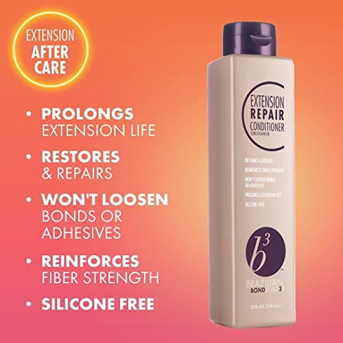 B3 Brazilian Bondbuilder Extension Shampoo, Conditioner & Refresh Trio Pack – 28.75 fl oz (3 Count) for Healthy, Strengthened Hair Avelisse