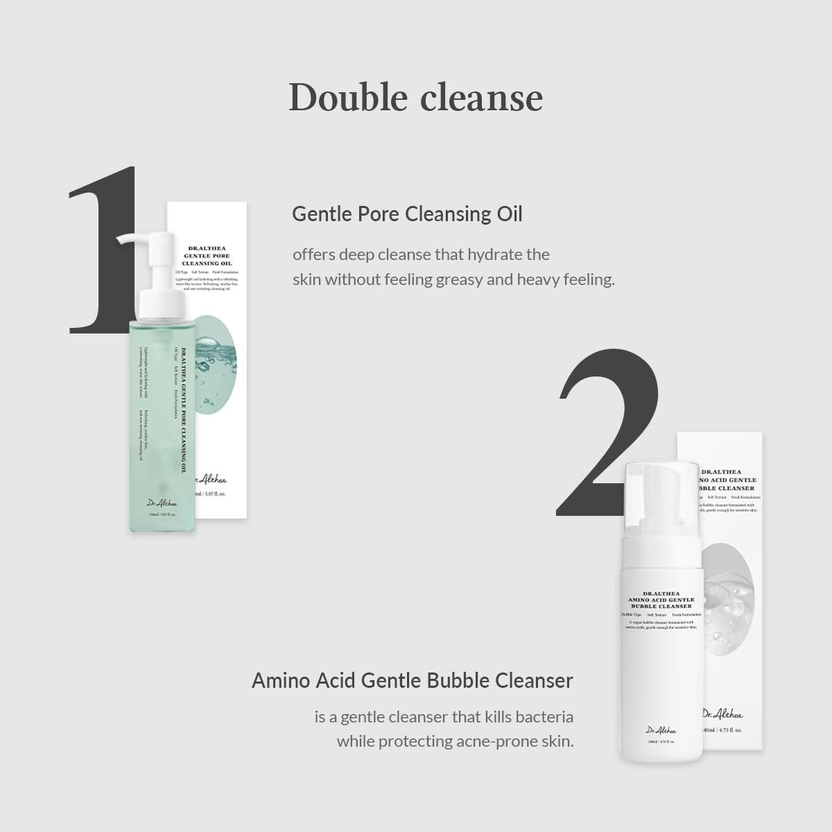 Dr.Althea Amino Acid Gentle Bubble Cleanser - Vegan Foam Face Wash for Sensitive Skin, 4.73 fl oz Avelisse
