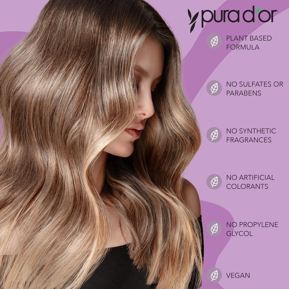 PURA D'OR Apple Cider Vinegar Thin2Thick Shampoo – Biotin & Castor Oil for Frizz Reduction, Split Ends, Clarifying Detox – 16 oz Avelisse