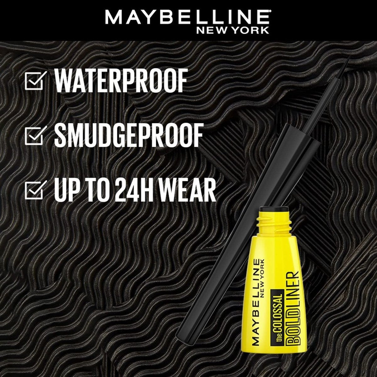 Maybelline New York Colossal Bold Eyeliner, Black, 0.1 oz - Intense Pigment & Long-Lasting Wear - görsel 5