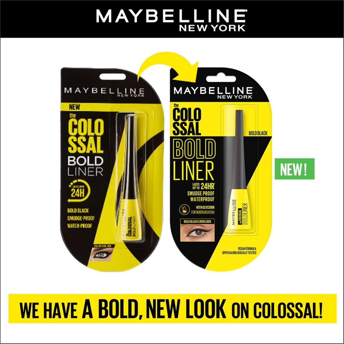 Maybelline New York Colossal Bold Eyeliner, Black, 0.1 oz - Intense Pigment & Long-Lasting Wear - görsel 9