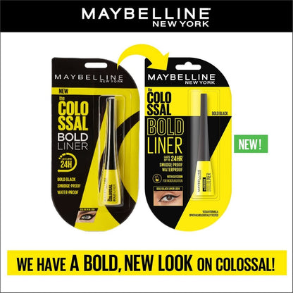 Maybelline New York Colossal Bold Eyeliner, Black, 0.1 oz - Intense Pigment & Long-Lasting Wear