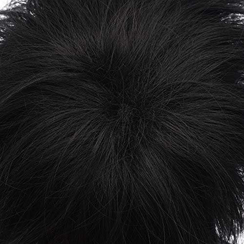 Morvally Short Messy Black Heat Resistant Synthetic Hair Wig for Cosplay, Halloween, Anime Avelisse