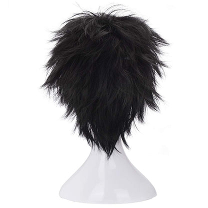 Morvally Short Messy Black Heat Resistant Synthetic Hair Wig for Cosplay, Halloween, Anime Avelisse