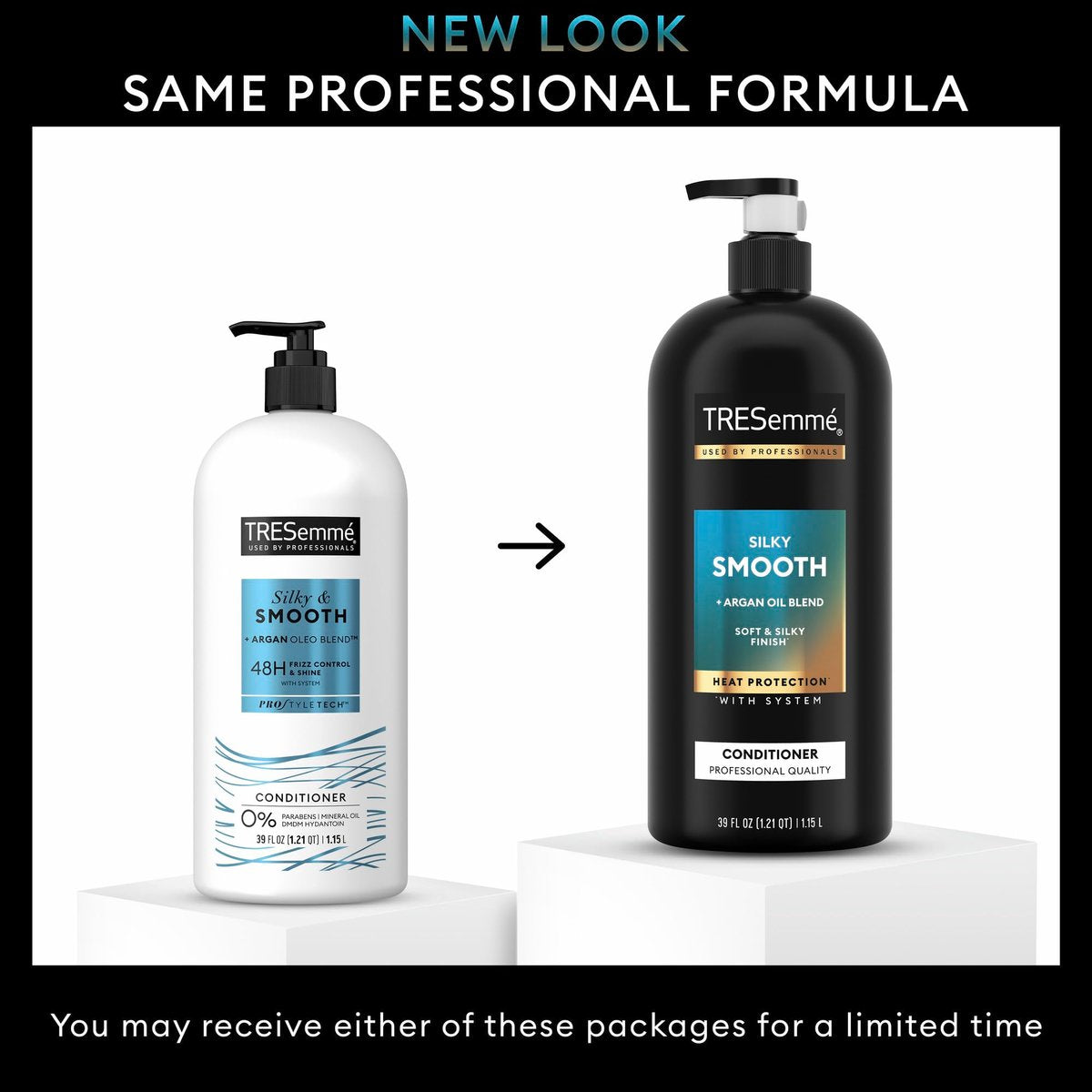 TRESemmé Smooth and Silky Conditioner with Pump, 39 oz - Frizz Control & Silky Smooth Hair - görsel 4
