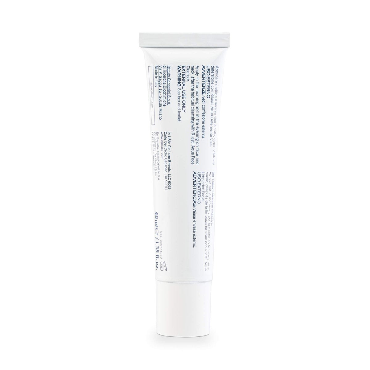 RILASTIL Aqua Intense 72H Gel-Cream Intensive Moisturizer 40ml – Long-Lasting Hydration for Dehydrated Skin Avelisse